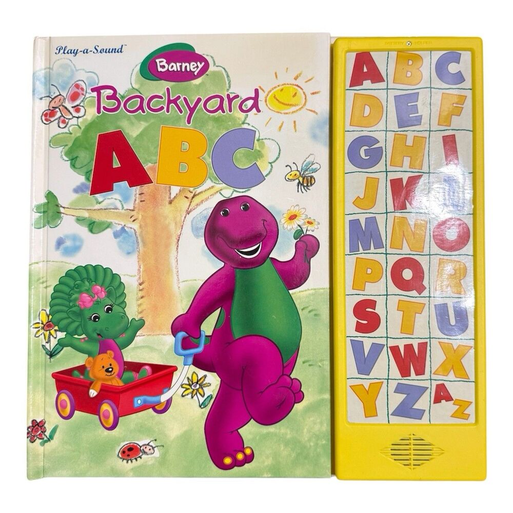 Vintage Barney Backyard ABC Book Play a Sound 1998 TESTED
